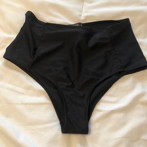 High Waisted Black Bikini Bottoms